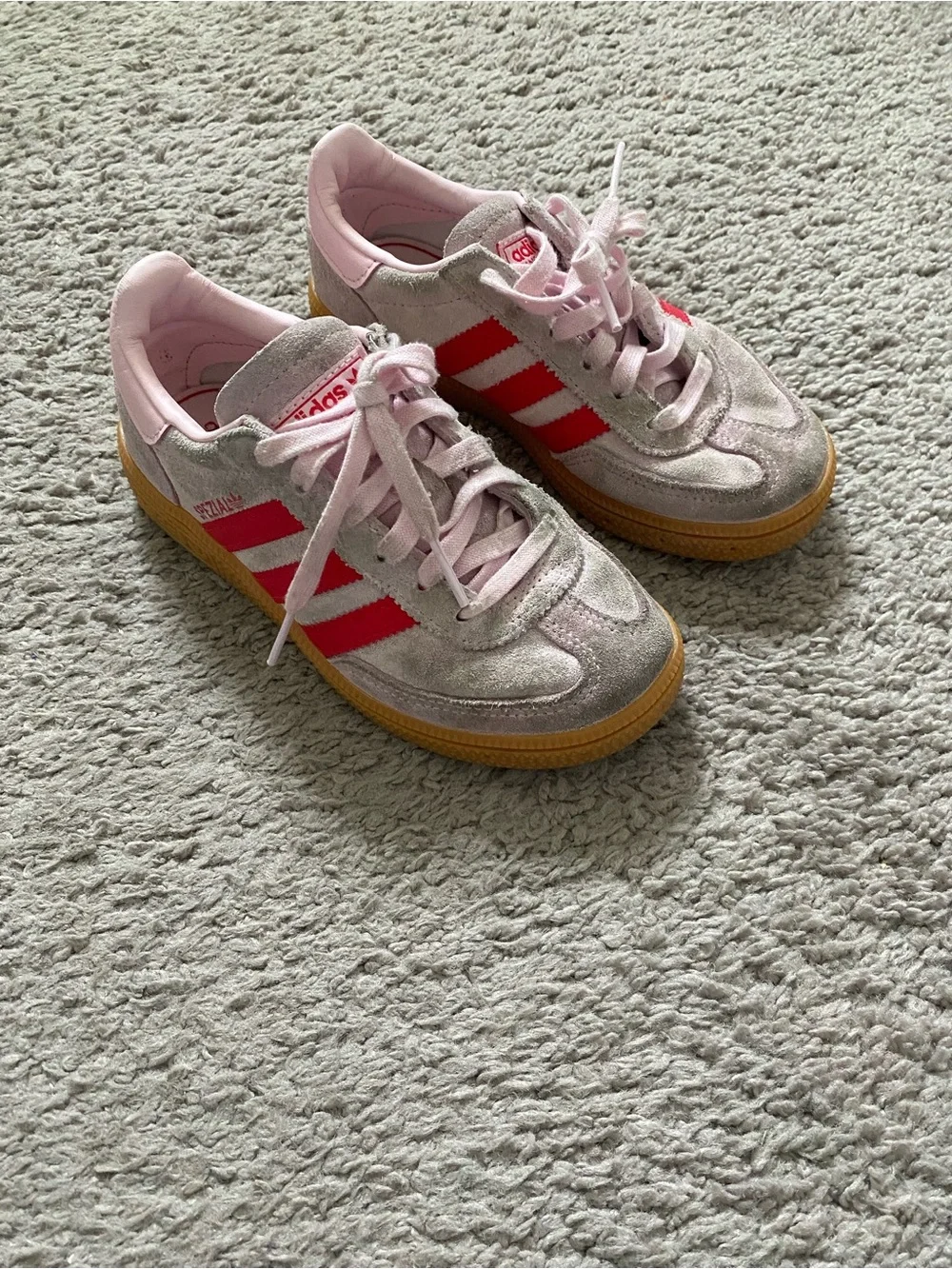 Girls Adidas Kids Pink & Silver Spezial Sneakers